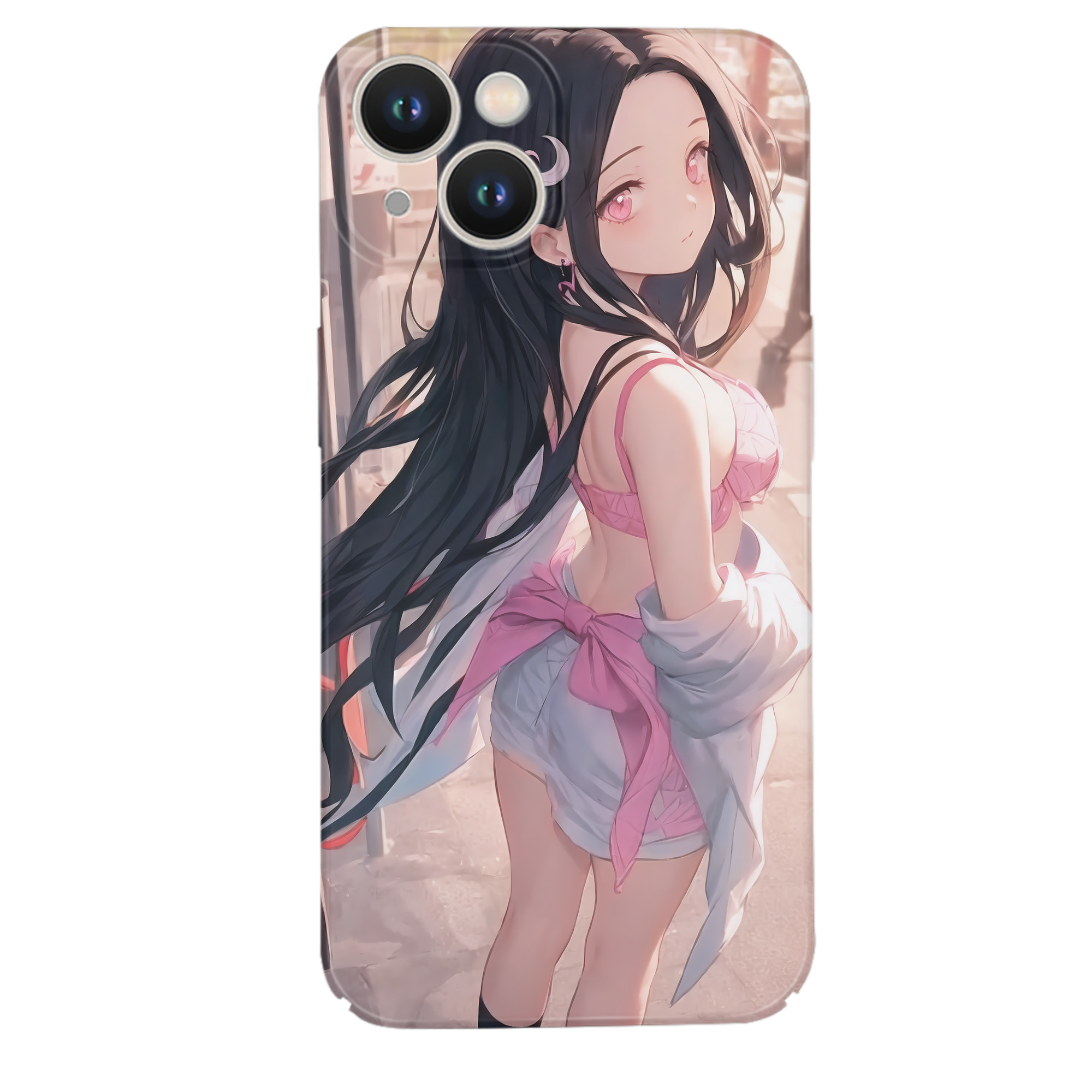 （画像用） 鬼滅の刃（きめつのやいば）竈門 禰󠄀豆子／かまど ねずこ Kamado Nezuko 【iPhone 14シリーズ対応】ハードケース